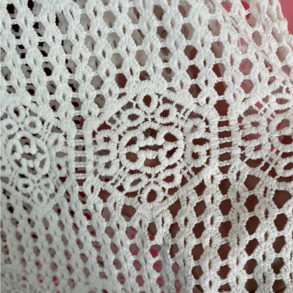 La Blanca Coverup RESORT WEAR new White Crochet Swim Cover-Up - Picture 7 of 12